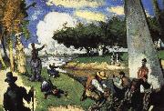 Paul Cezanne fisherman oil painting on canvas
